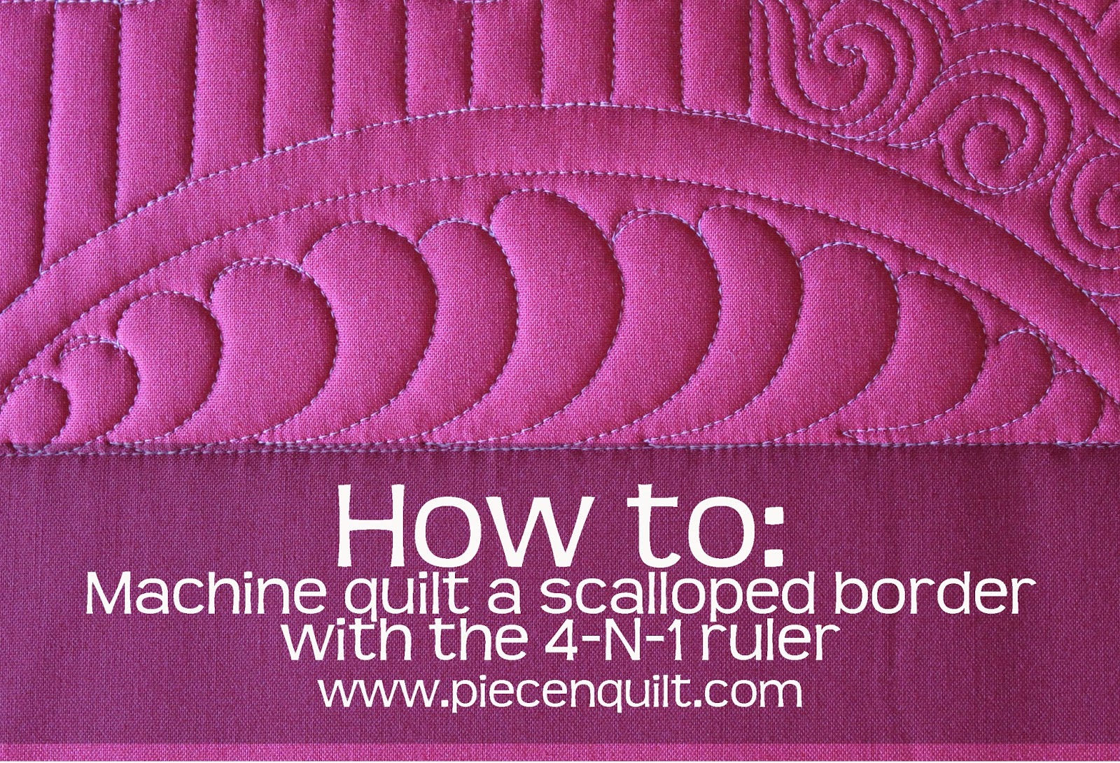 Howto Machine Quilt a Scalloped Border with the 4N1 Machine